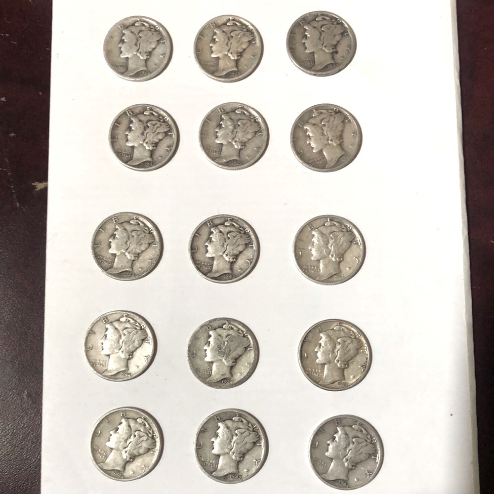 Mercury Dimes! Selling individually! BUY BULK DISCOUNT - 90%pure SILVER